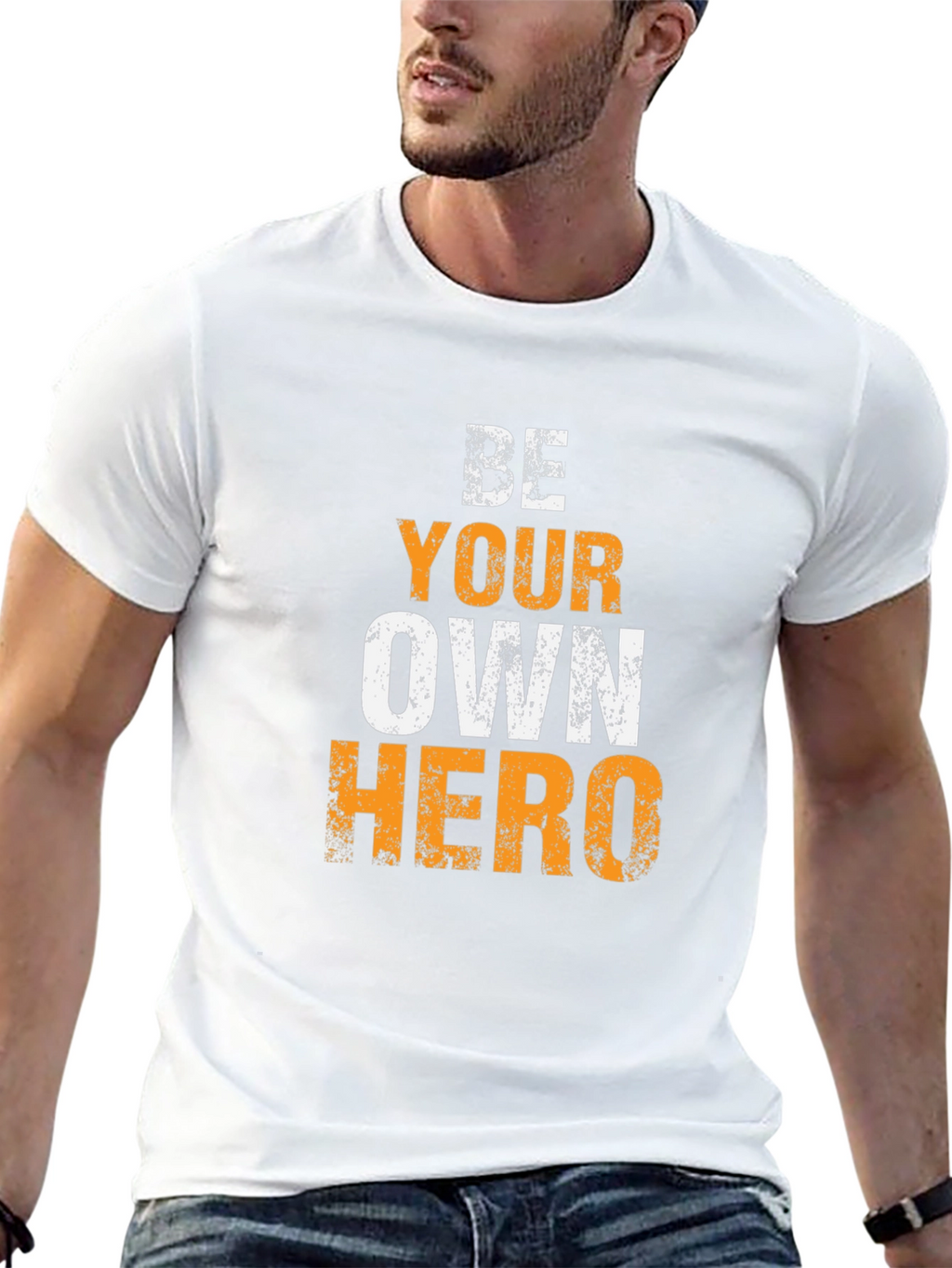 Be Your Own Hero Graphic Tee - Motivational T-Shirt