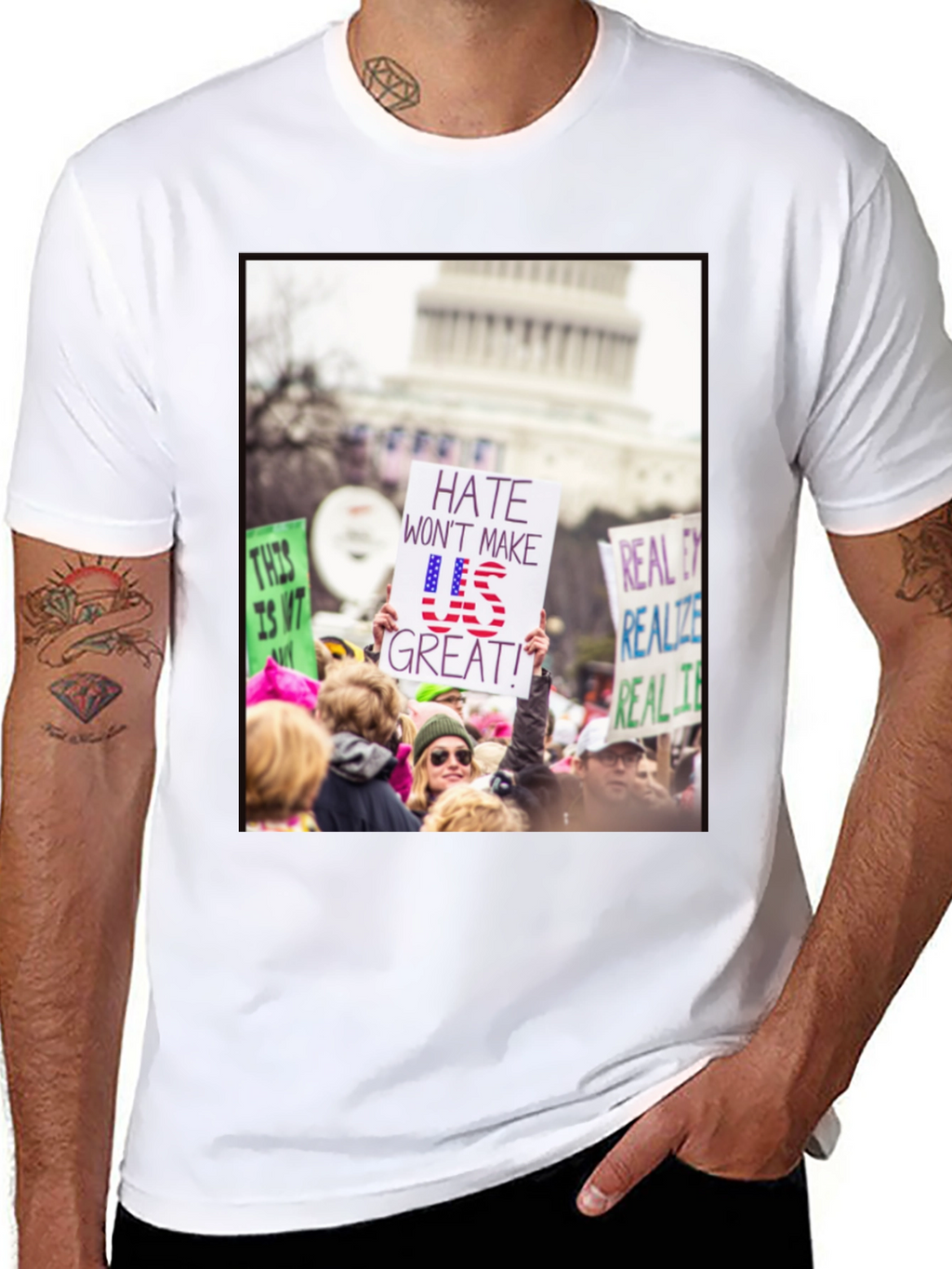 Protest T-Shirt - Hate Wont Make US Great!