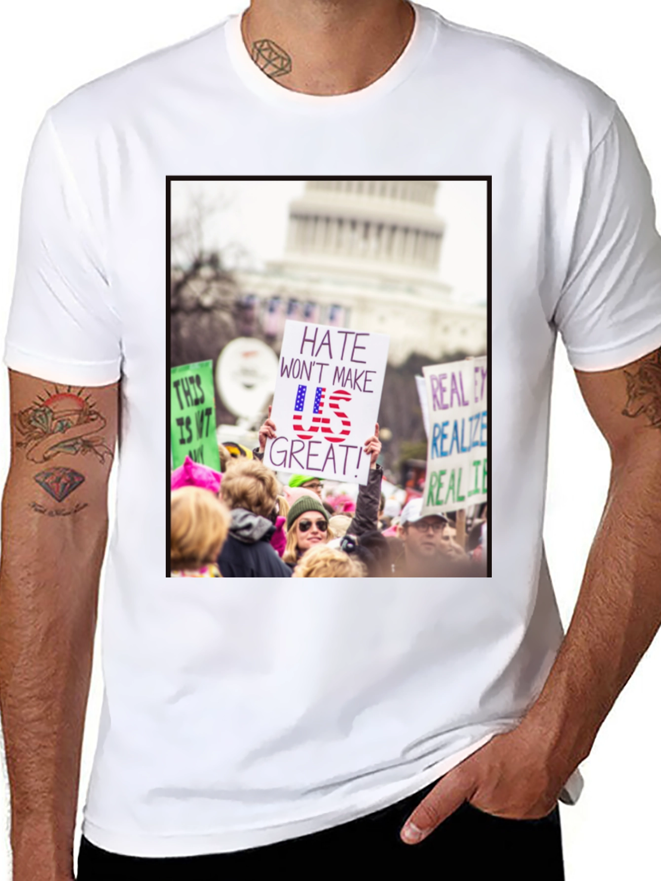 Protest T-Shirt - Hate Wont Make US Great!