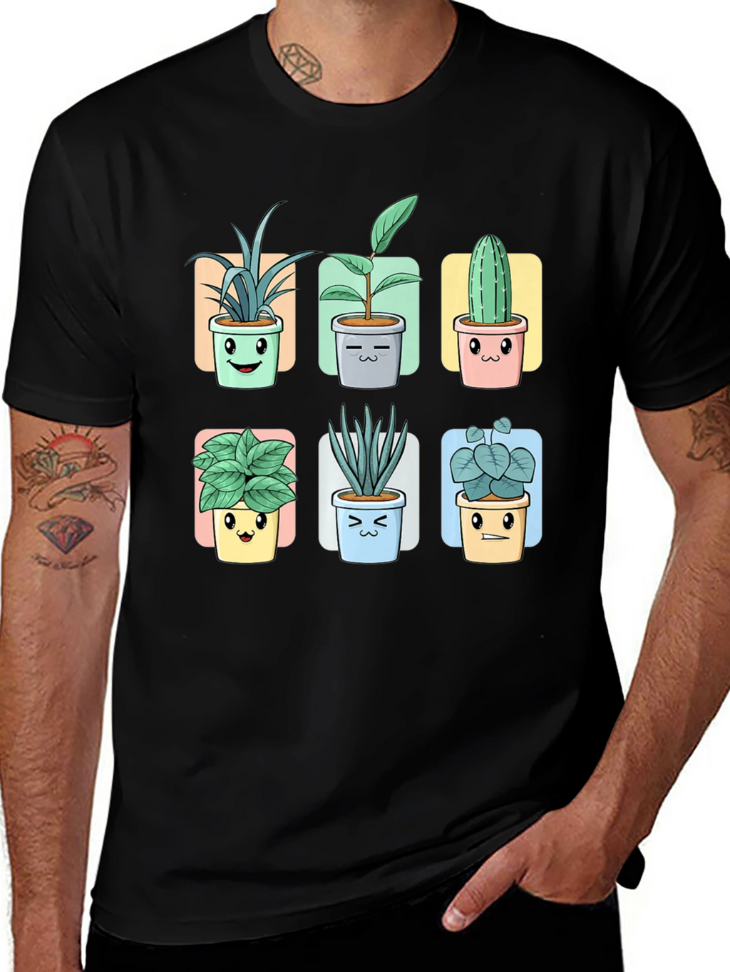 Cute Potted Plants Graphic Tee