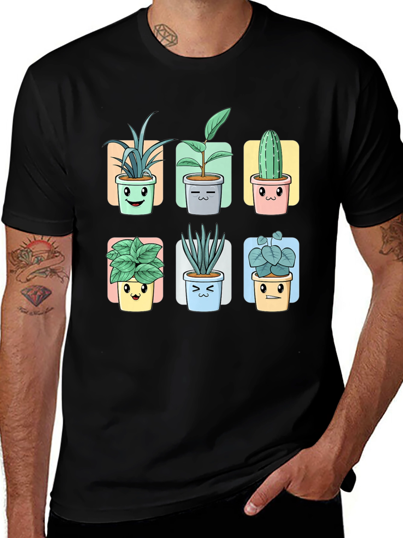 Cute Potted Plants Graphic Tee