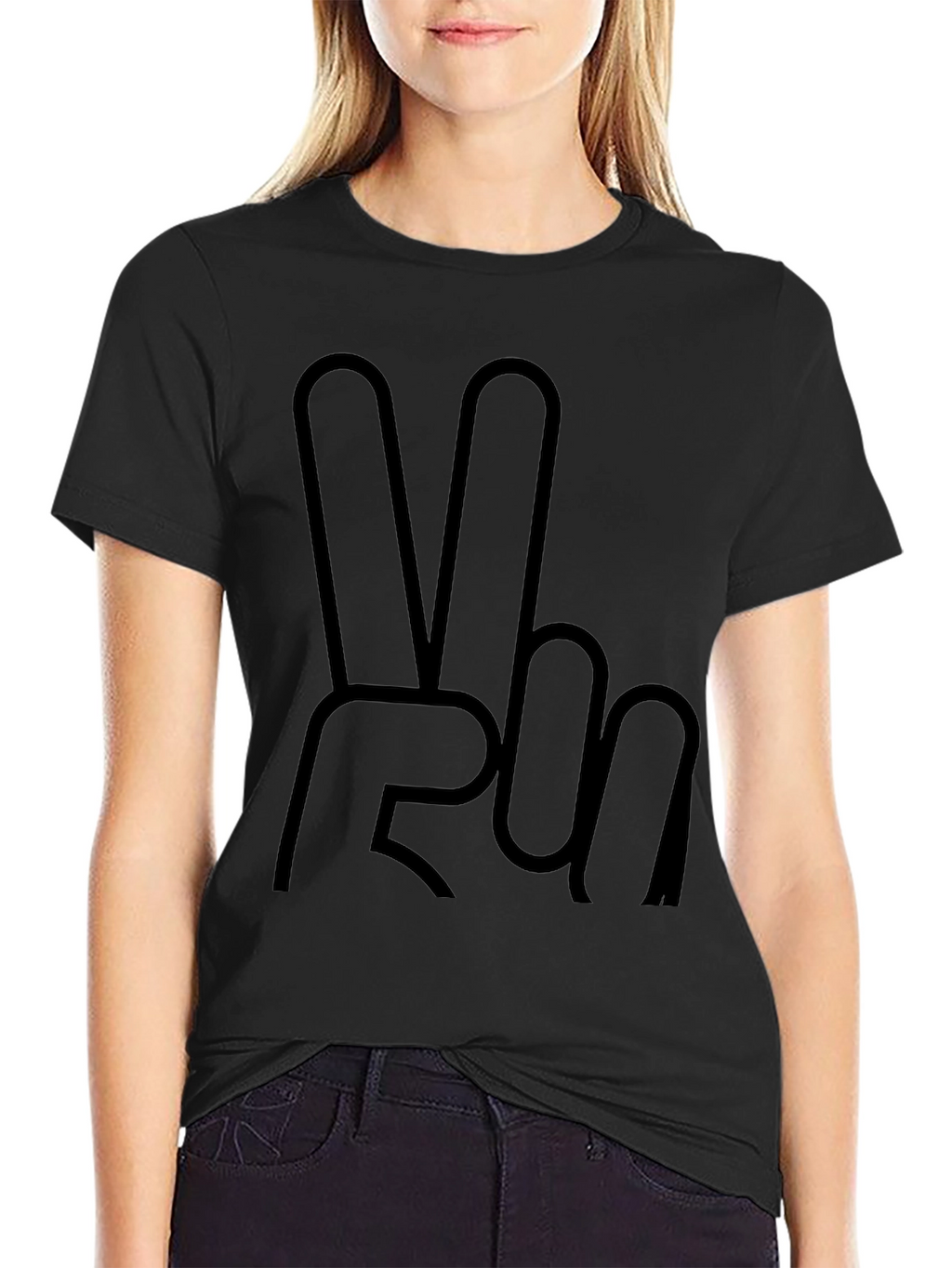 Peace Sign Graphic T-Shirt - Relaxed Fit