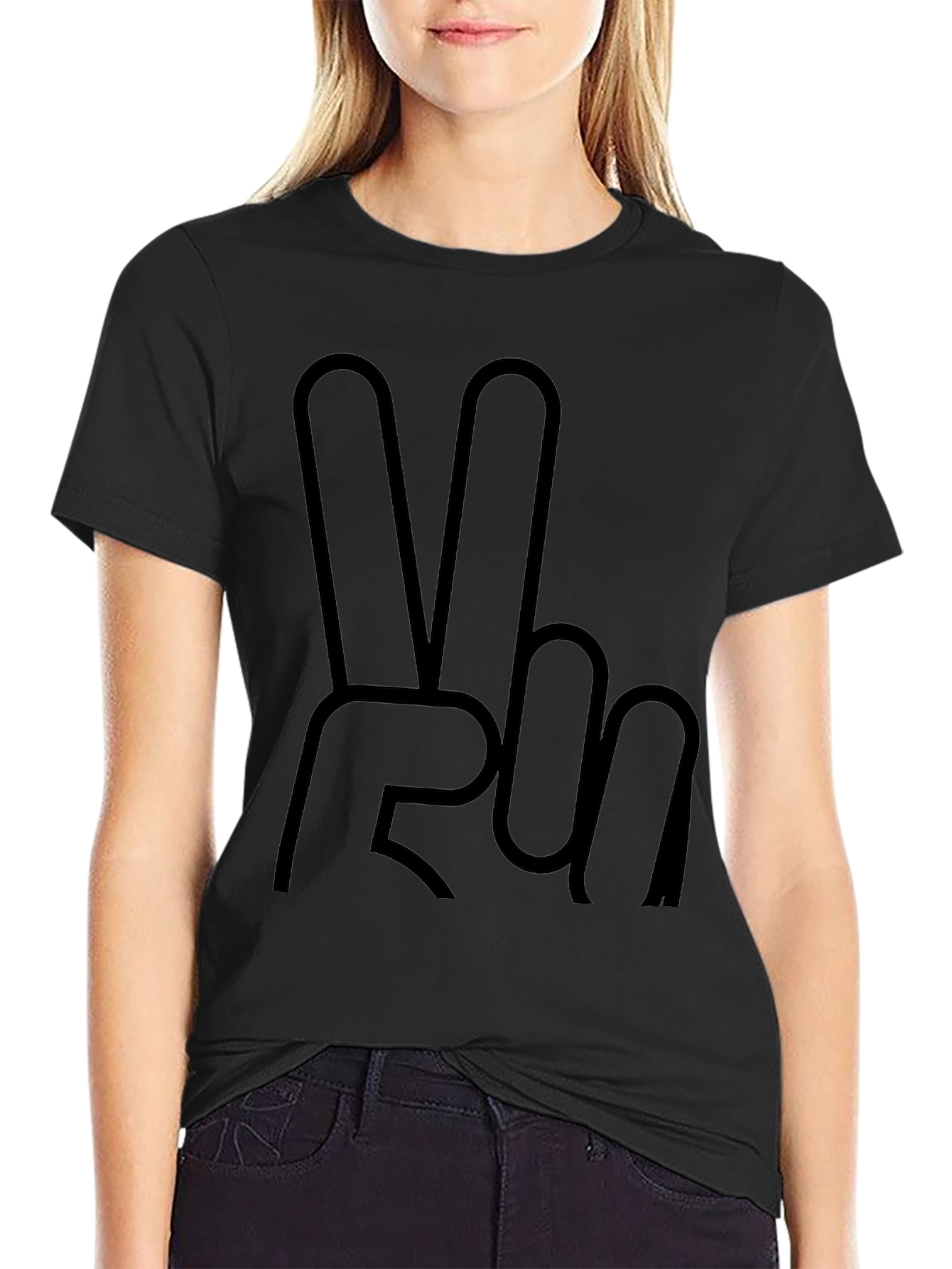 Peace Sign Graphic T-Shirt - Relaxed Fit