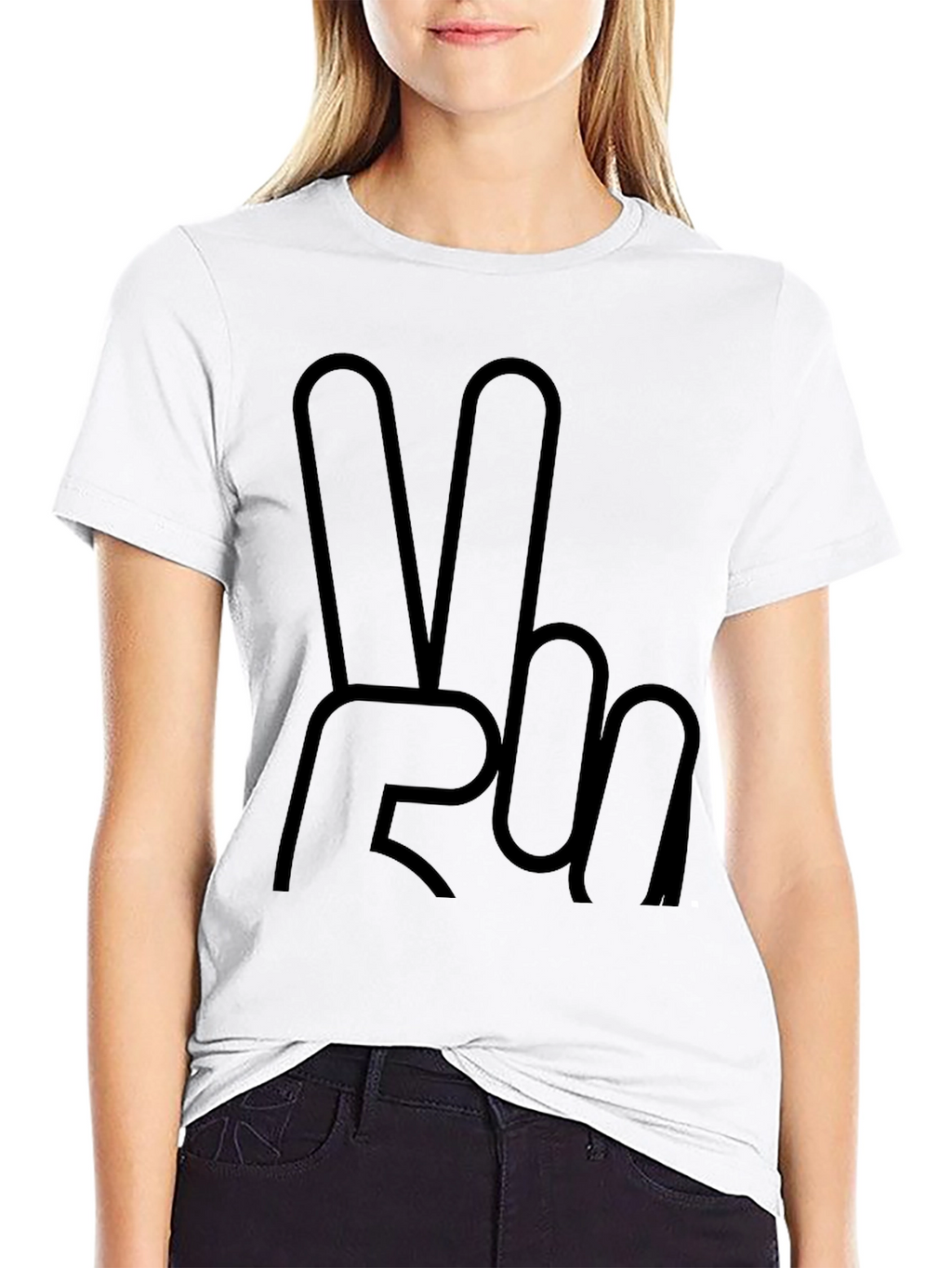 Peace Sign Graphic T-Shirt - Relaxed Fit