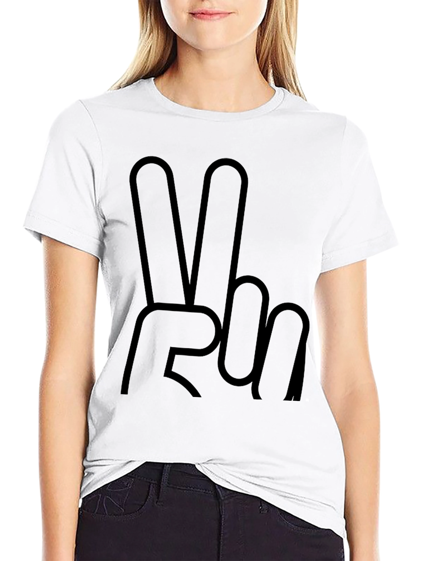 Peace Sign Graphic T-Shirt - Relaxed Fit