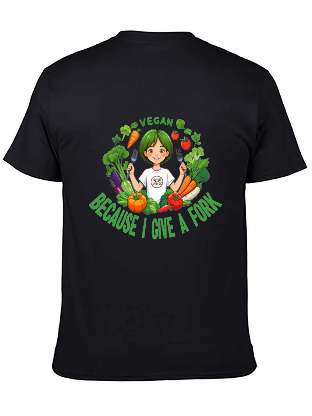 Vegan Give a Fork T-Shirt - Unisex Design