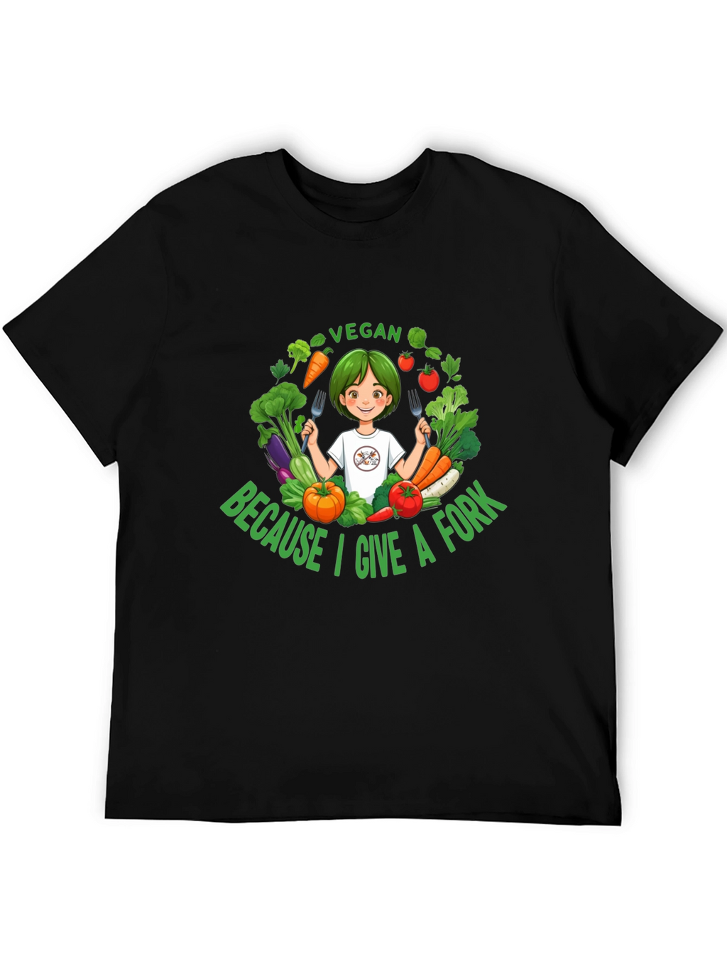 Vegan Give a Fork T-Shirt - Unisex Design
