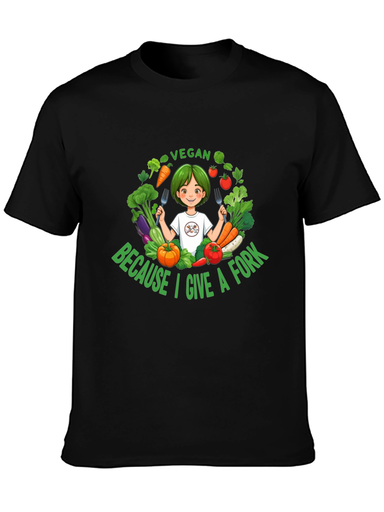 Vegan Give a Fork T-Shirt - Unisex Design