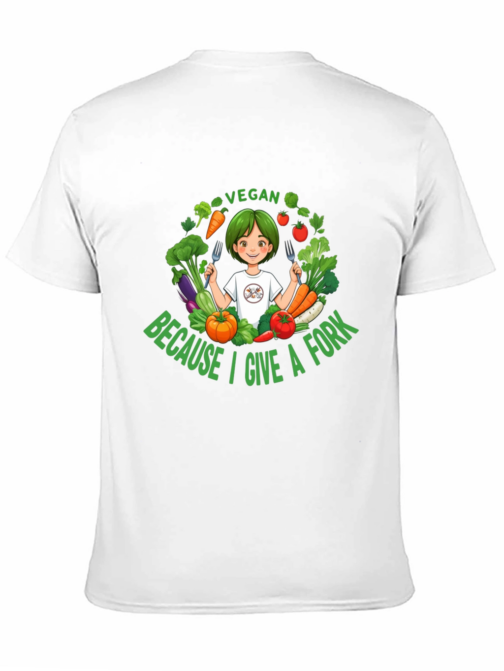 Vegan Give a Fork T-Shirt - Unisex Design