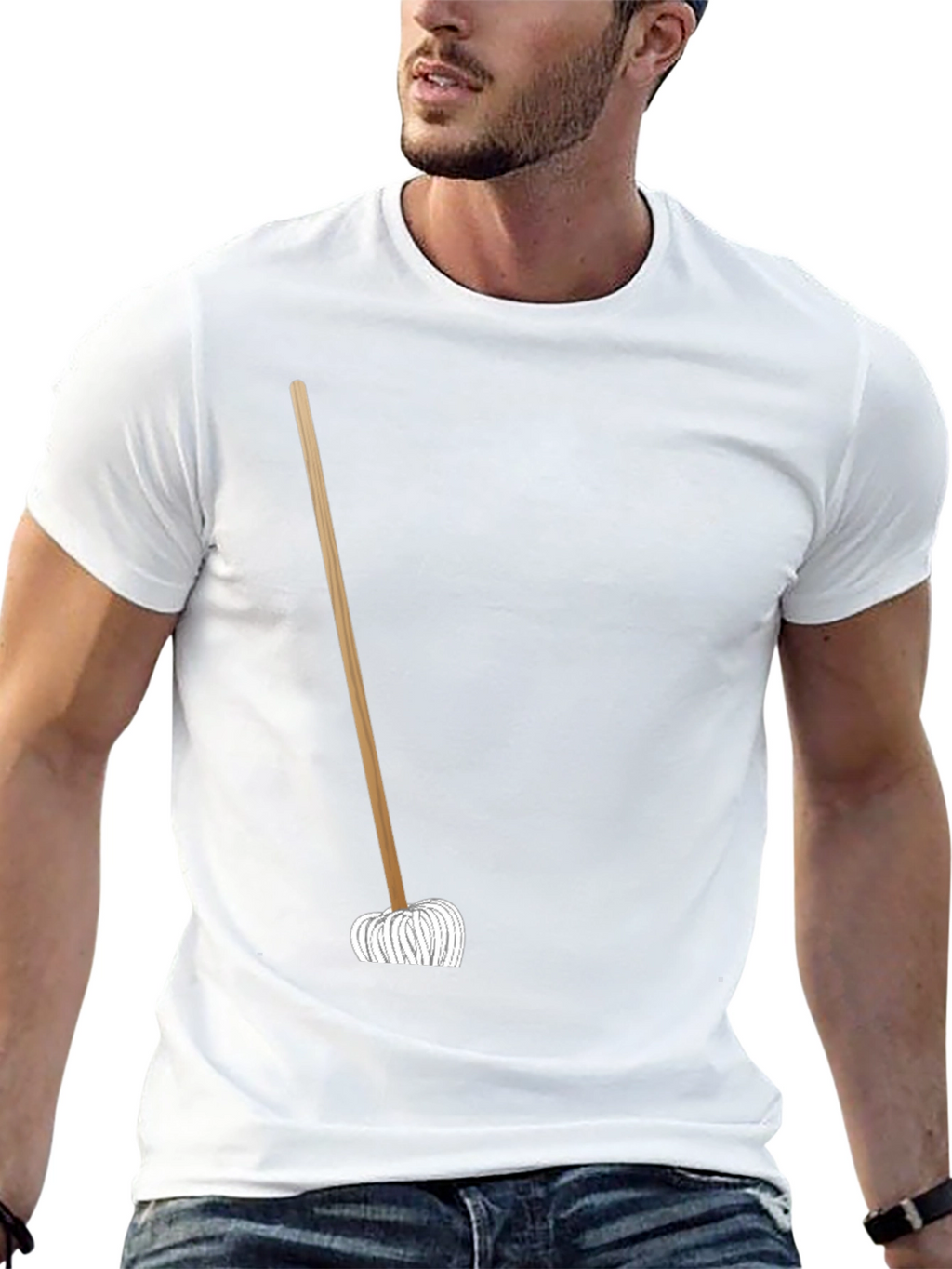 Novelty Mop Graphic T-Shirt - Black
