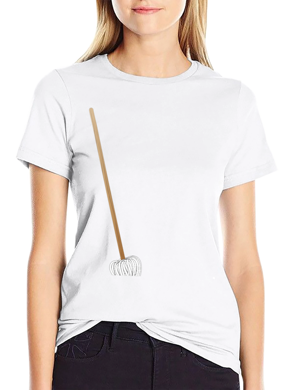 Novelty Mop Graphic T-Shirt - Black