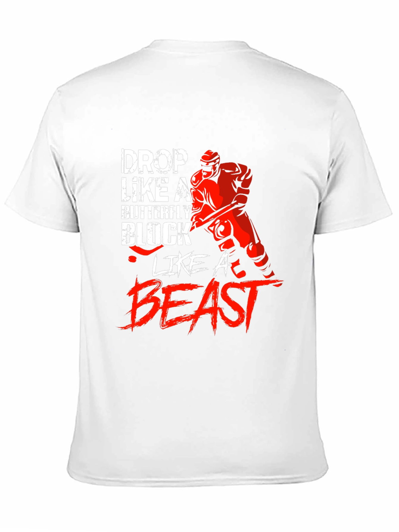 Hockey Goalie Graphic T-Shirt - Drop Like a Butterfly