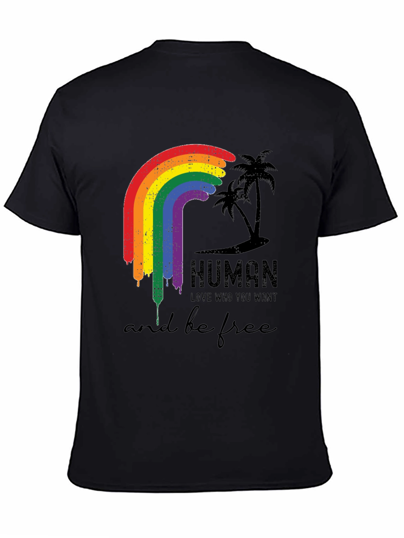 Human Pride LGBTQ Rainbow Graphic T-Shirt