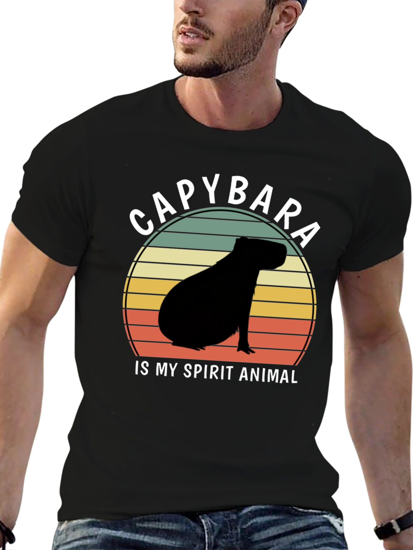 Capybara Spirit Animal Graphic T-Shirt
