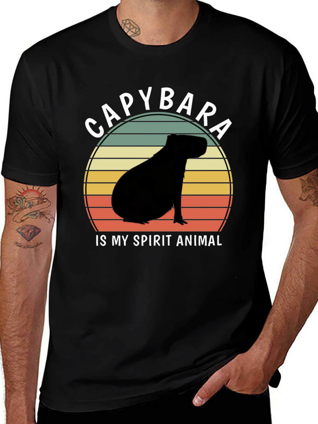 Capybara Spirit Animal Graphic T-Shirt