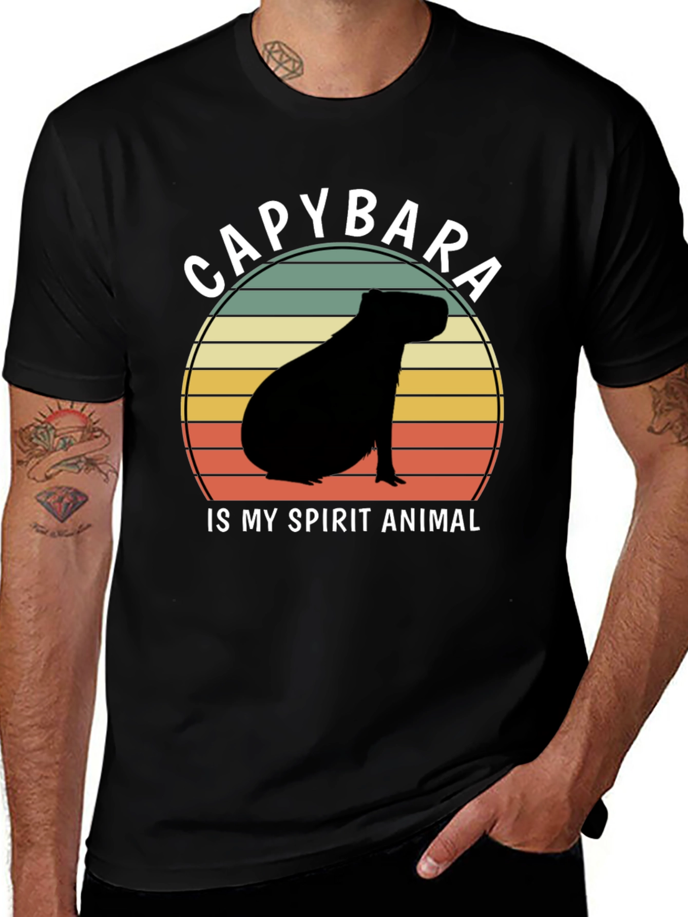 Capybara Spirit Animal Graphic T-Shirt