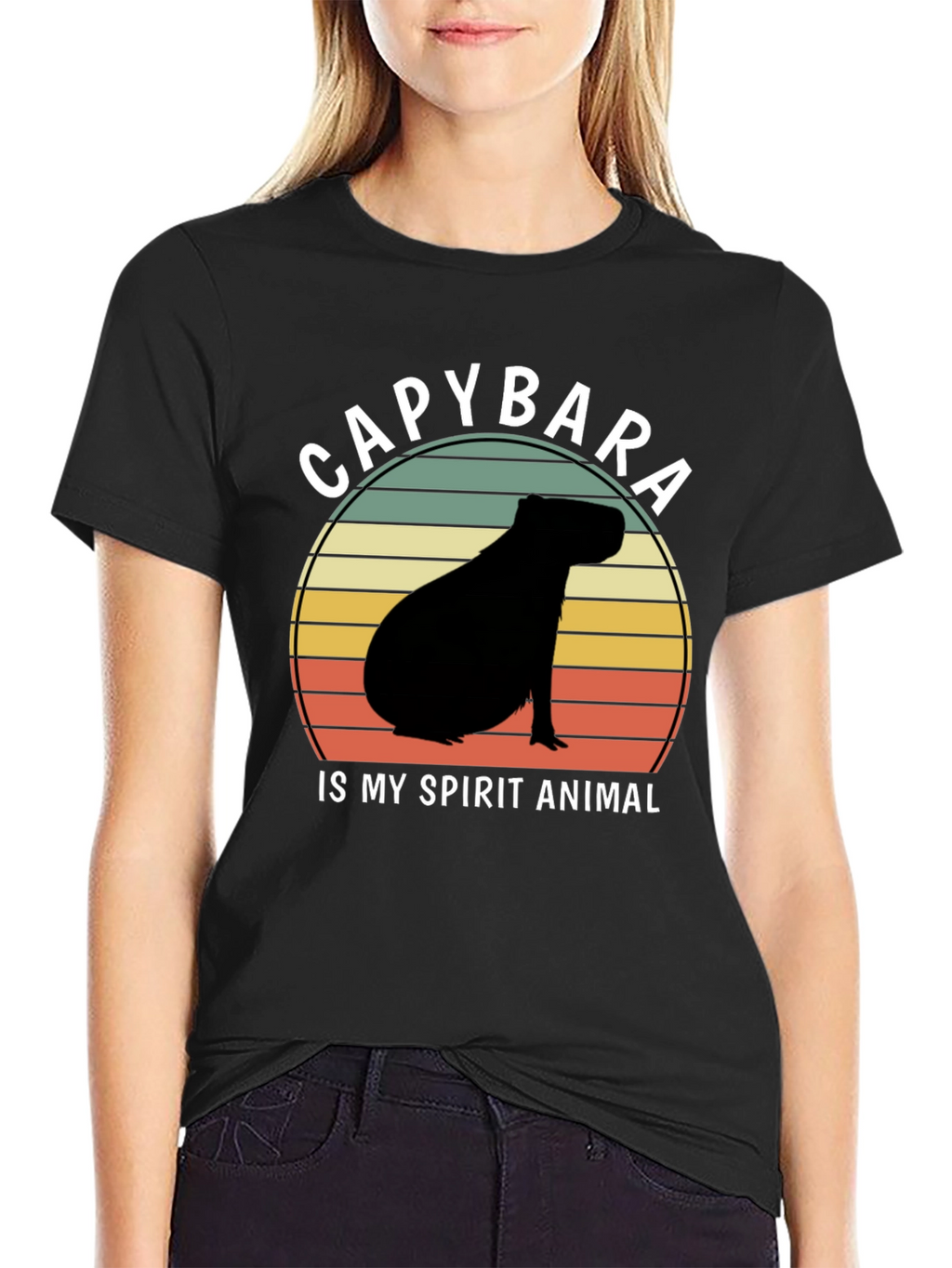 Capybara Spirit Animal Graphic T-Shirt