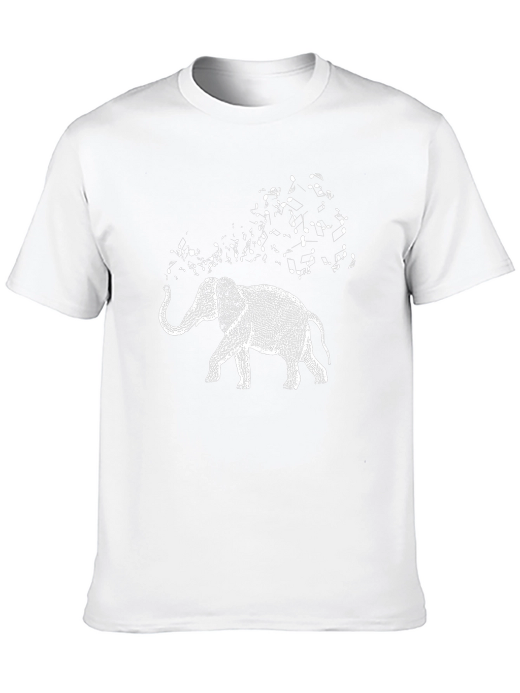 Elephant Music Graphic Tee - Black Cotton T-Shirt