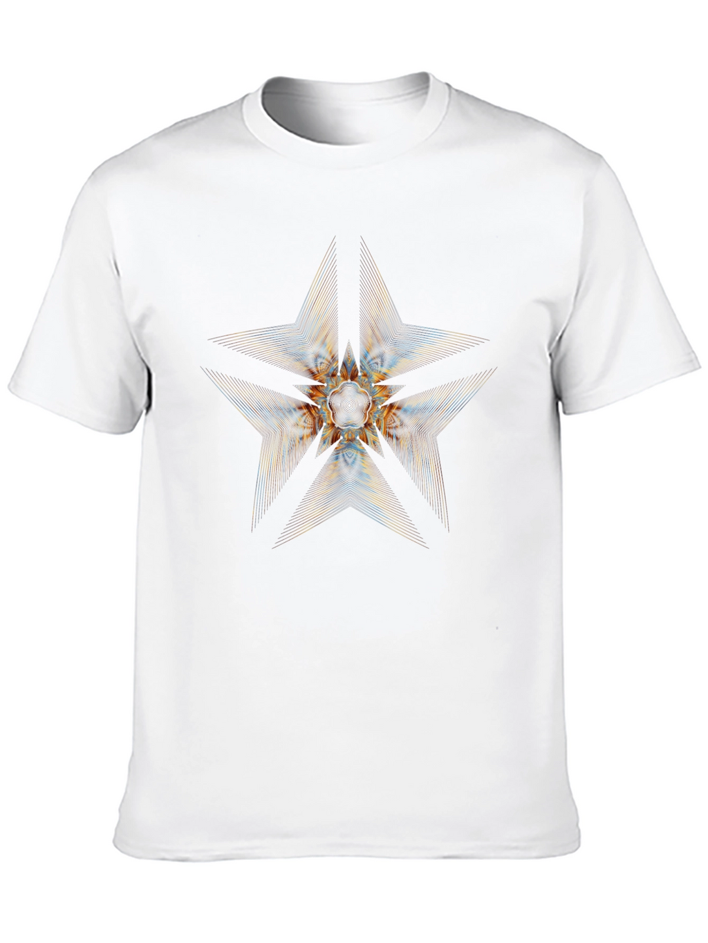 Abstract Star Graphic Black T-Shirt