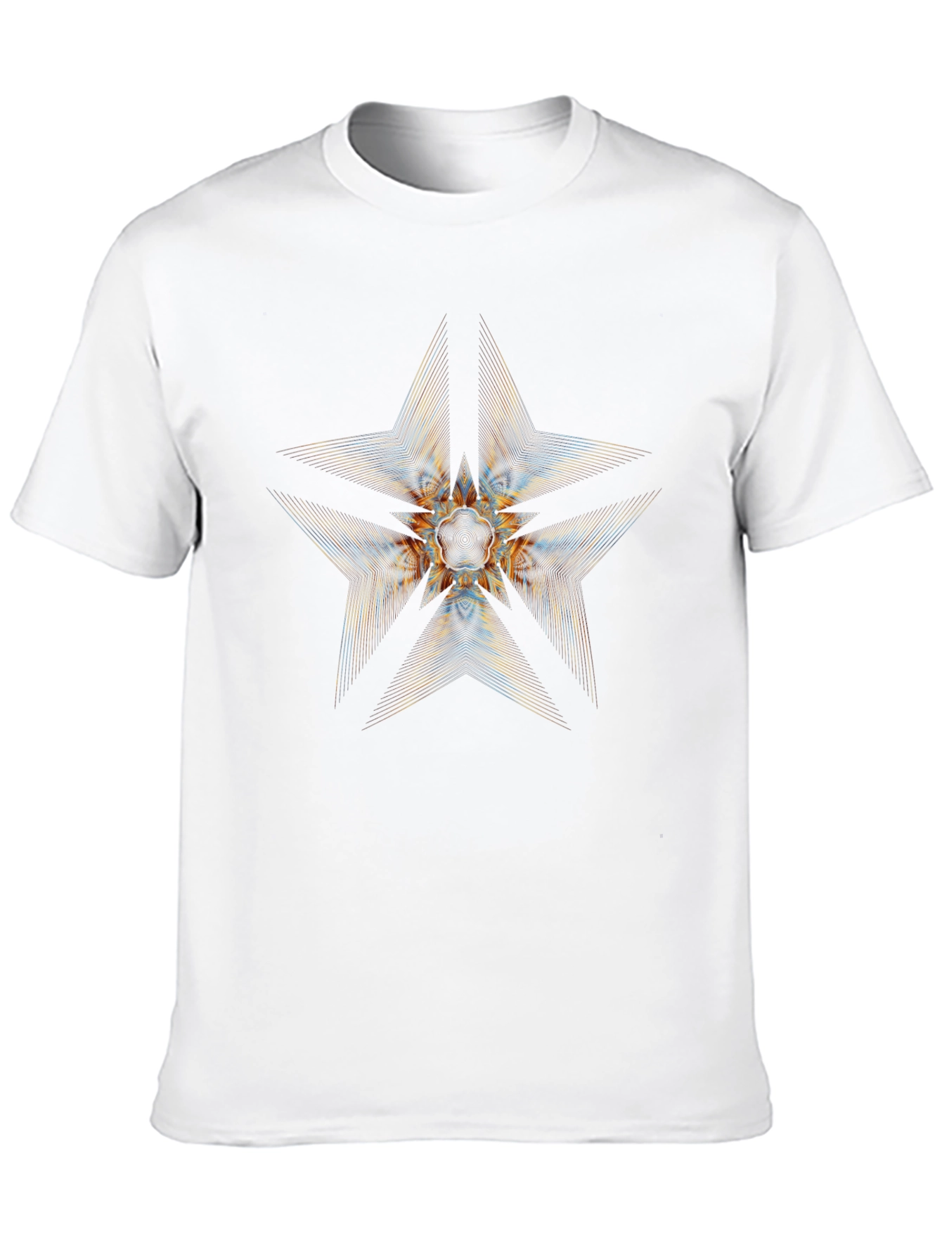 Abstract Star Graphic Black T-Shirt