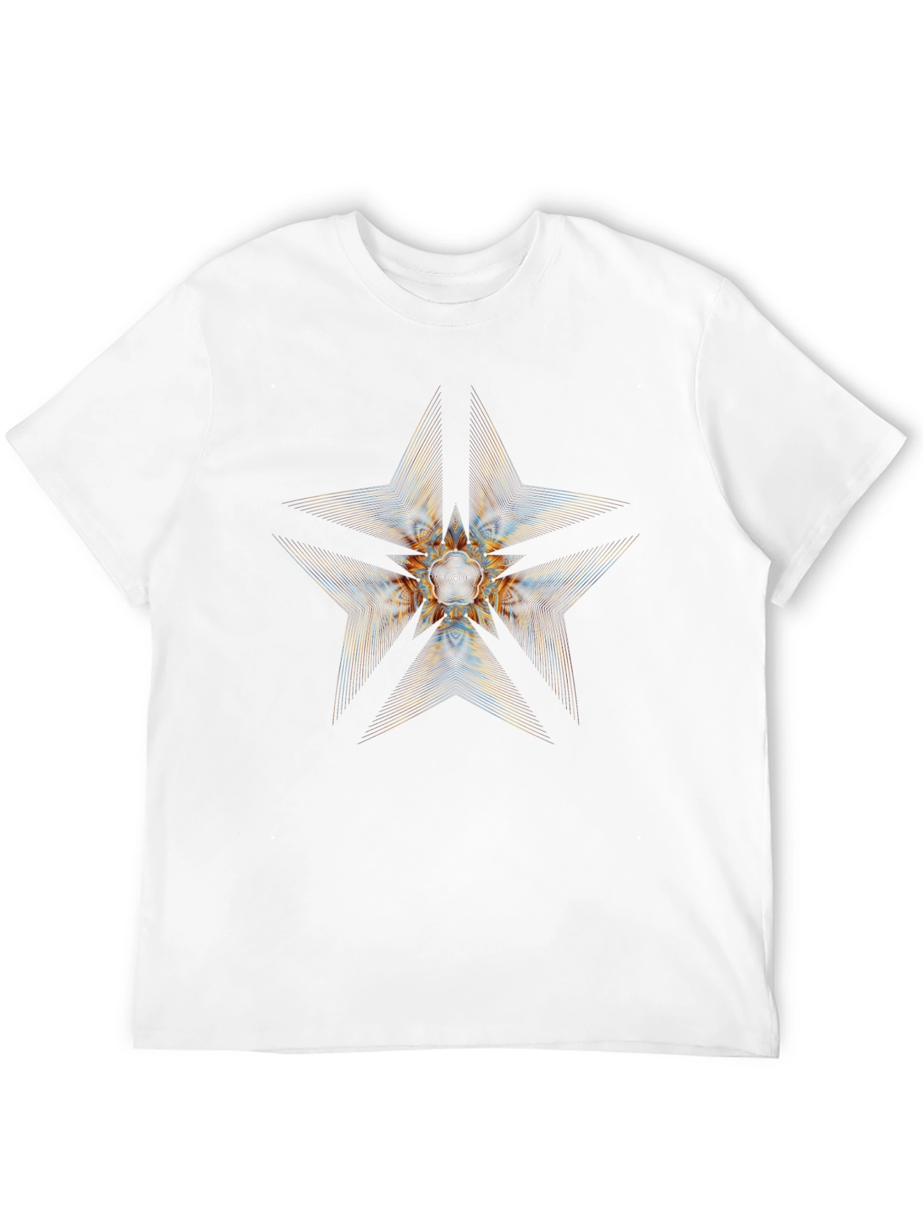 Abstract Star Graphic Black T-Shirt