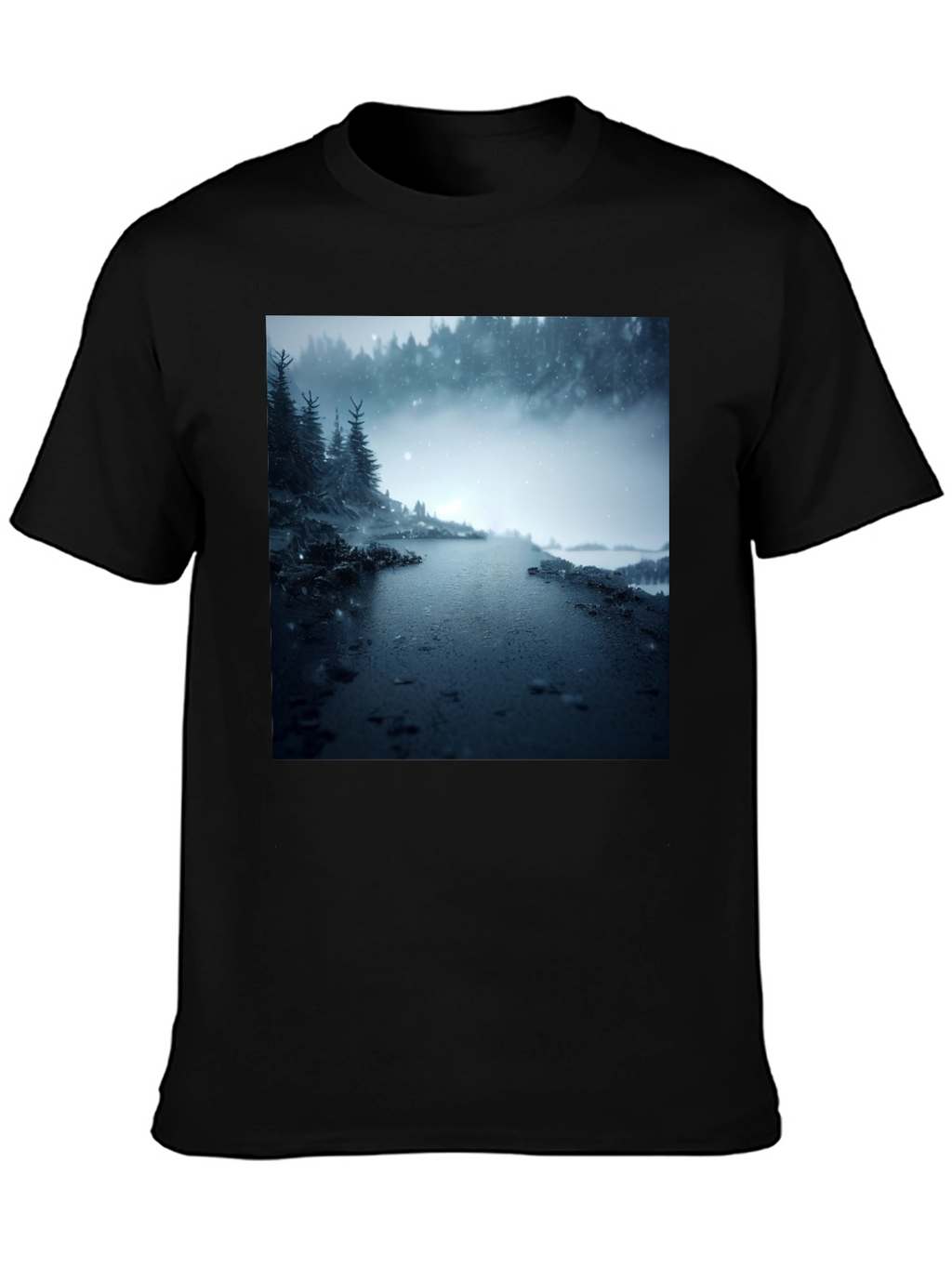 Winter Forest Road Graphic Tee