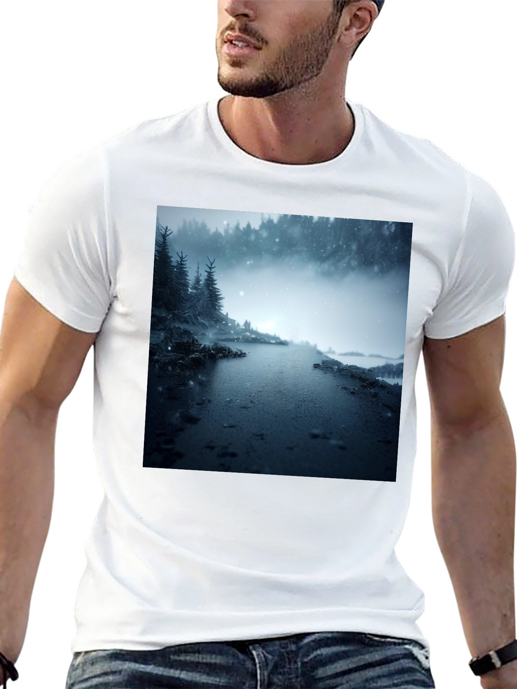 Winter Forest Road Graphic Tee