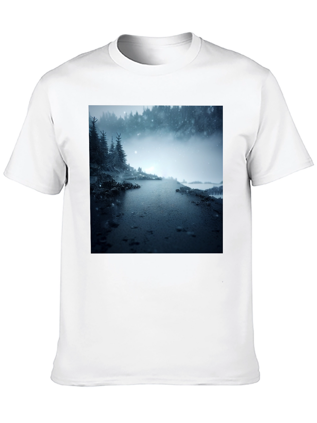 Winter Forest Road Graphic Tee