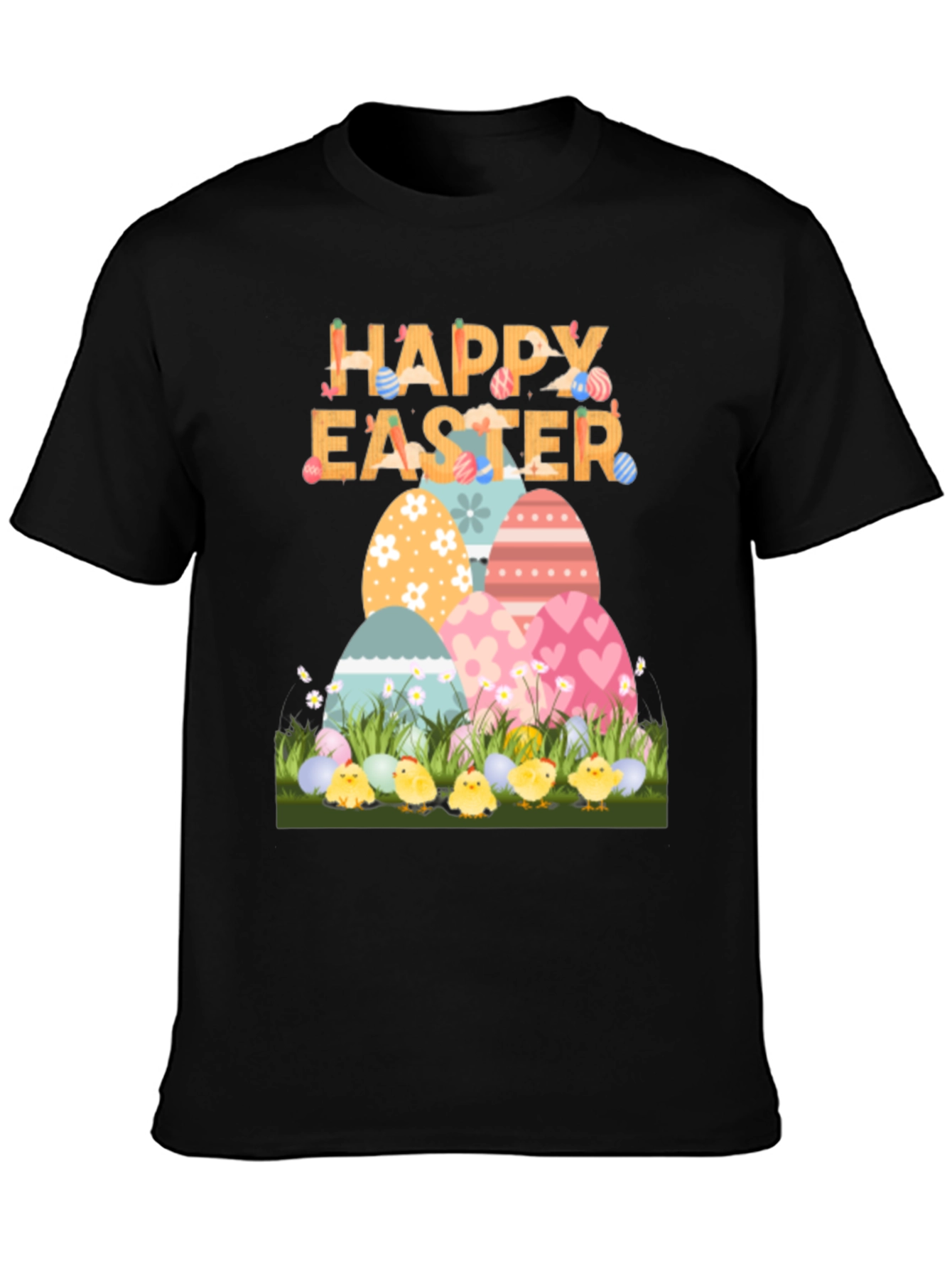 Happy Easter T-Shirt with Eggs and Chicks