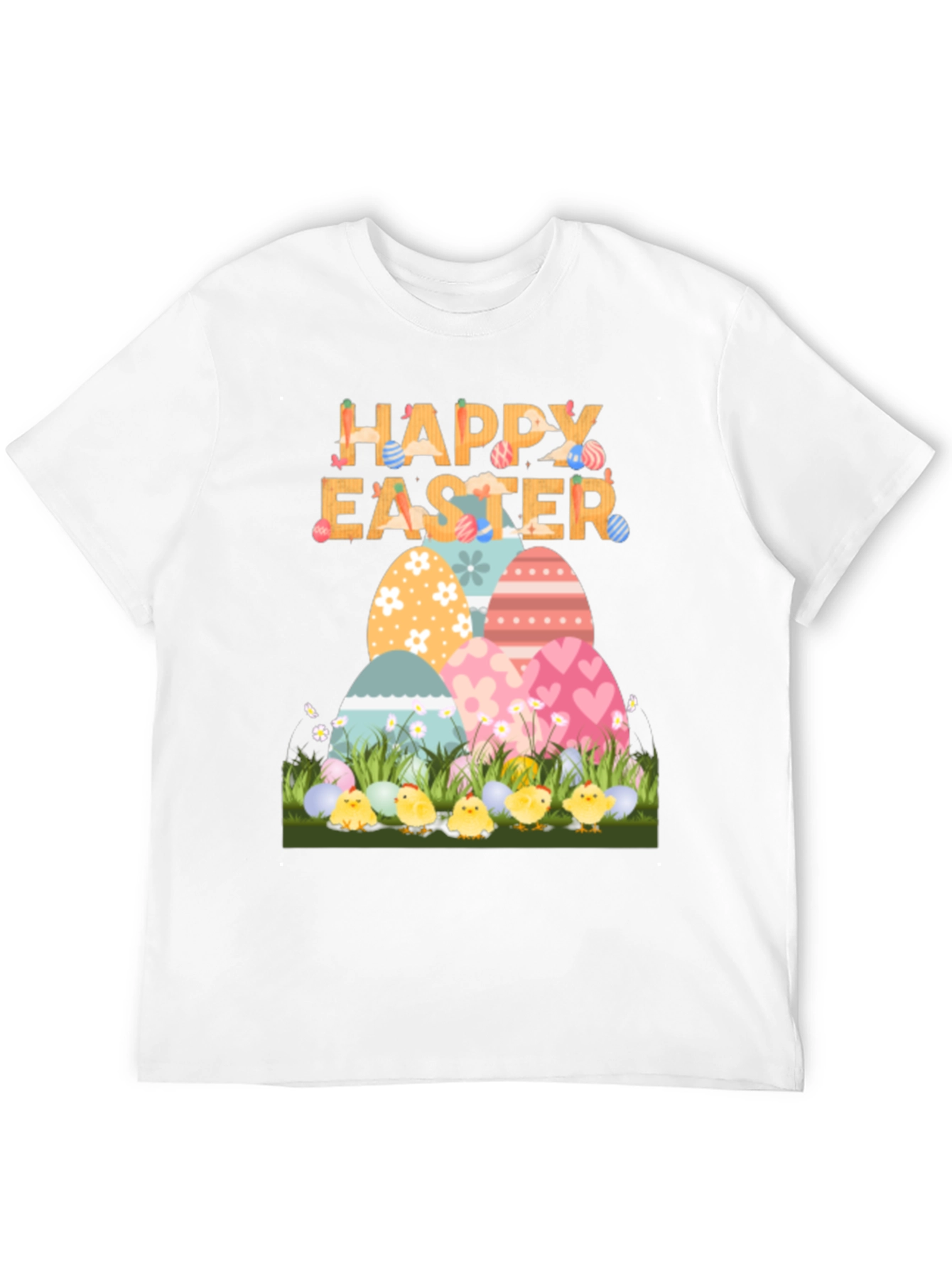 Happy Easter T-Shirt with Eggs and Chicks
