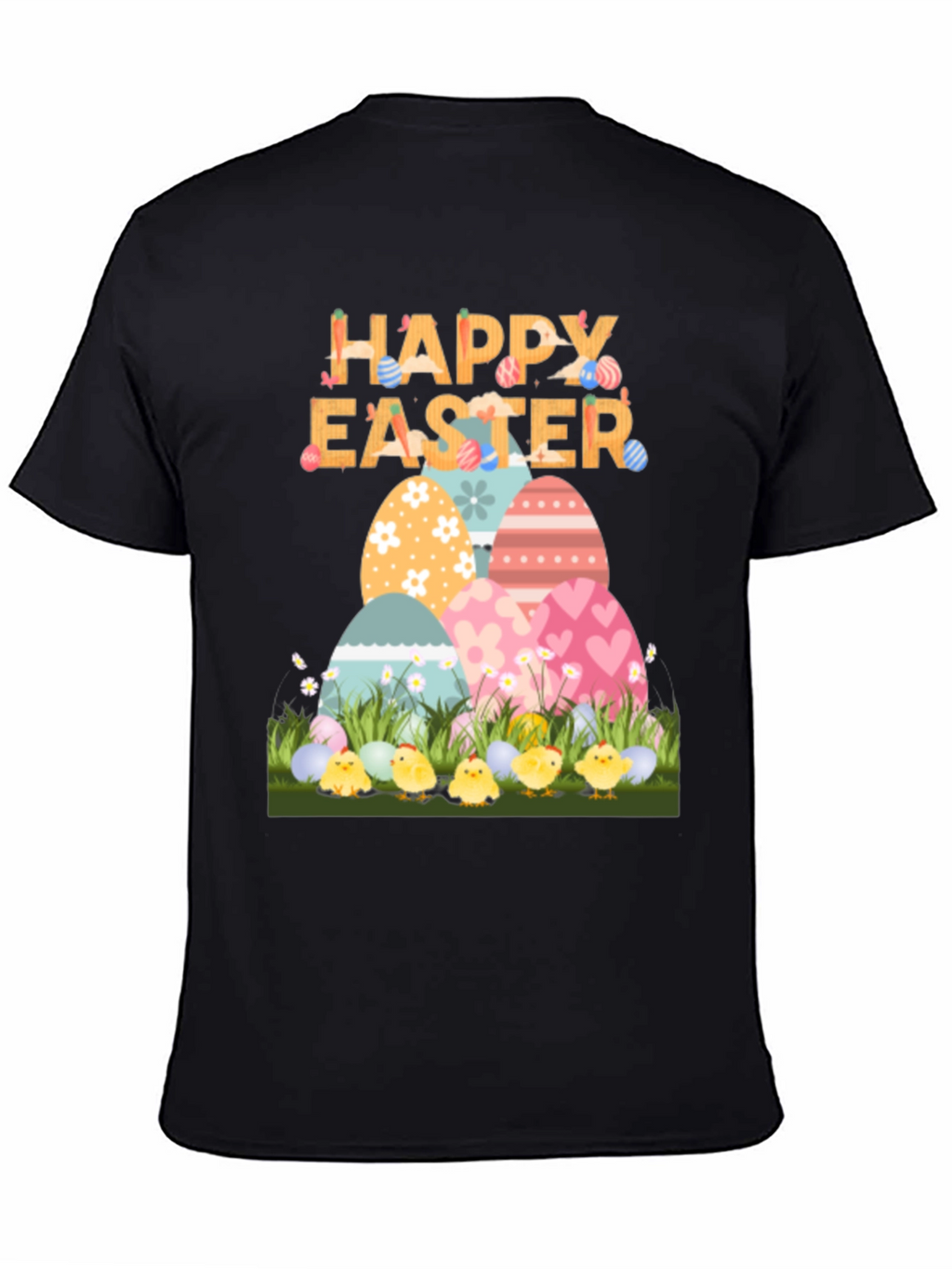Happy Easter T-Shirt with Eggs and Chicks
