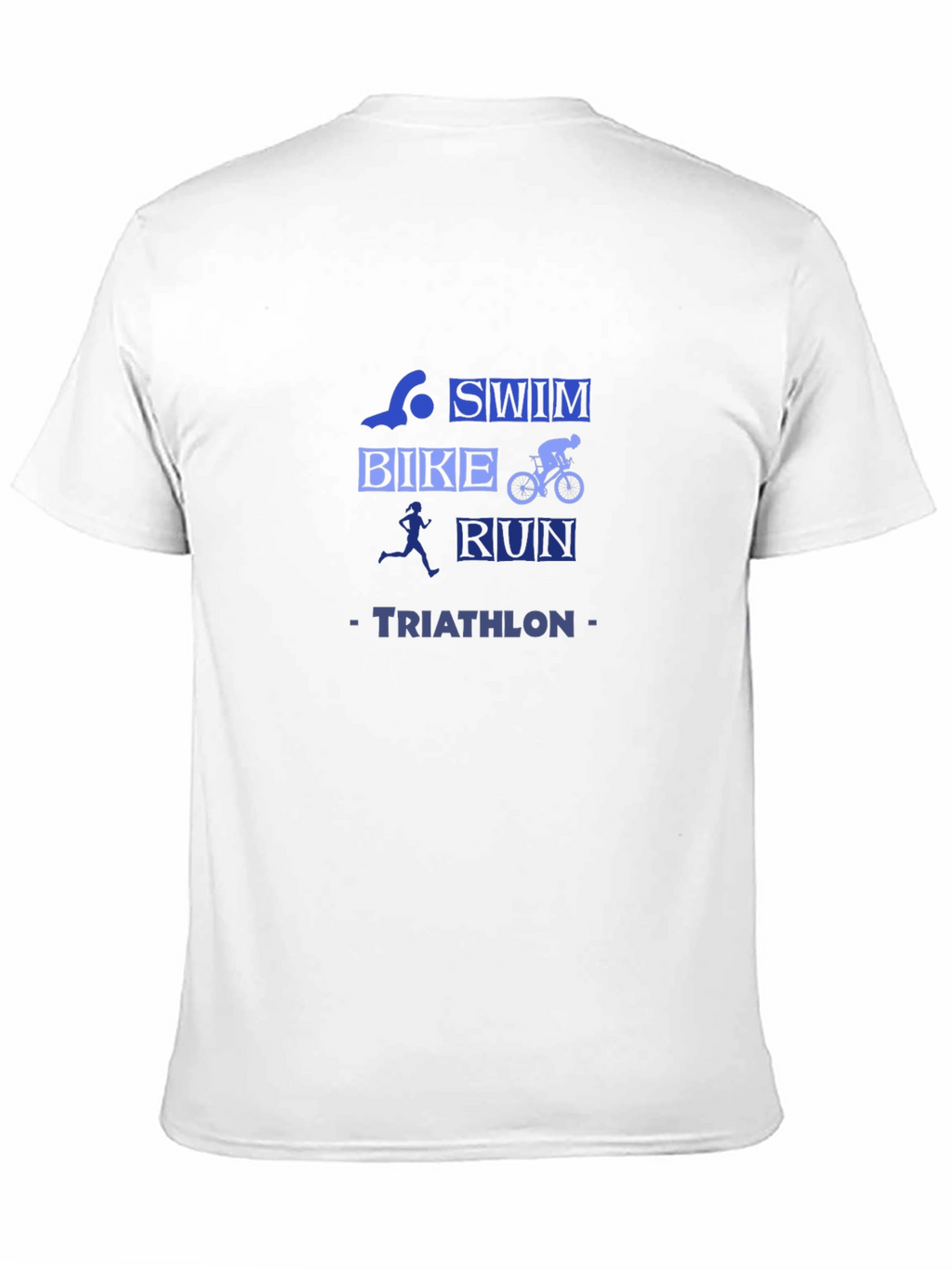 Triathlon T-Shirt: Swim Bike Run Black