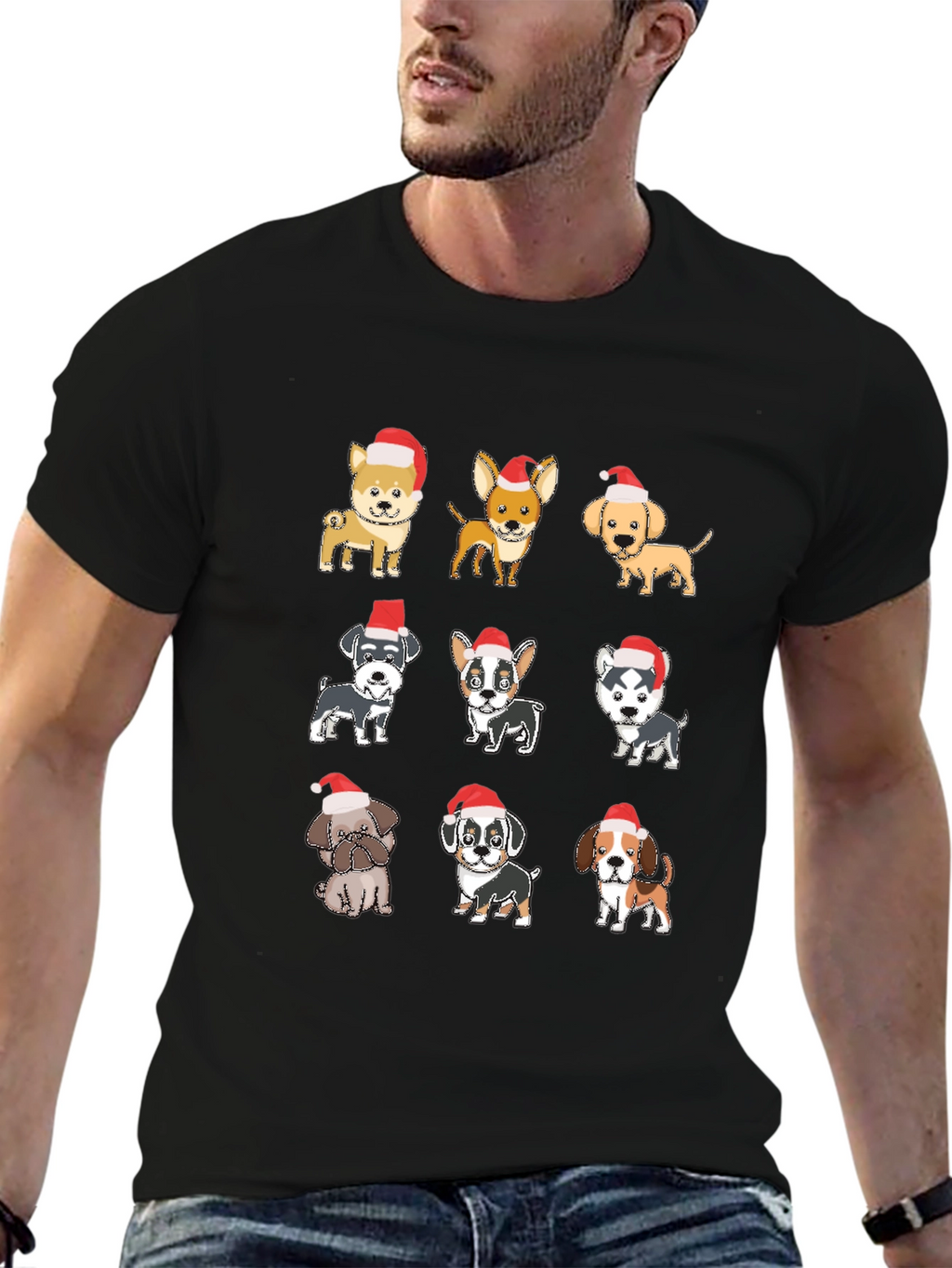 Cute Christmas Dog Breed T-Shirt