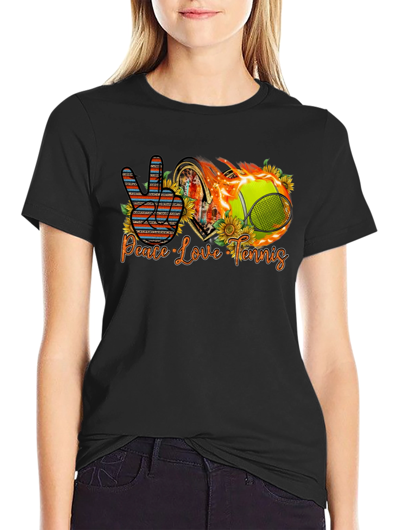 Peace Love Tennis T-Shirt