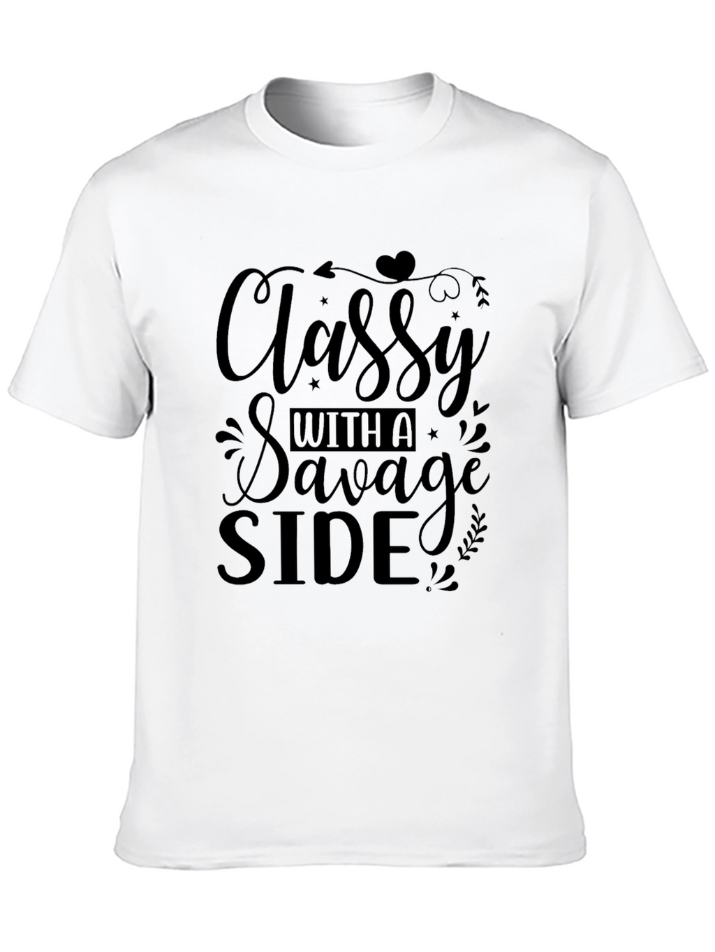 Classy with a Savage Side Black Graphic Tee