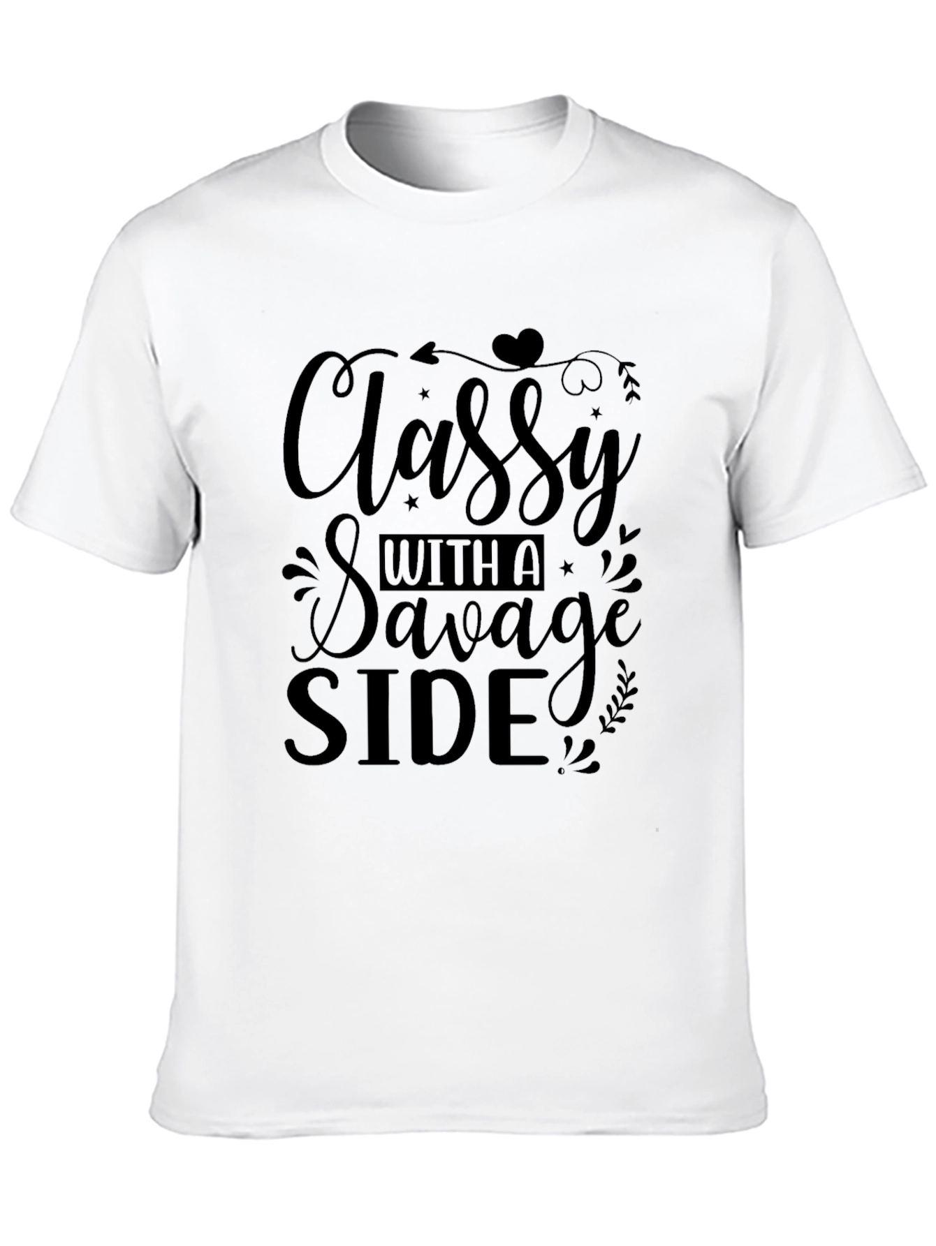 Classy with a Savage Side Black Graphic Tee