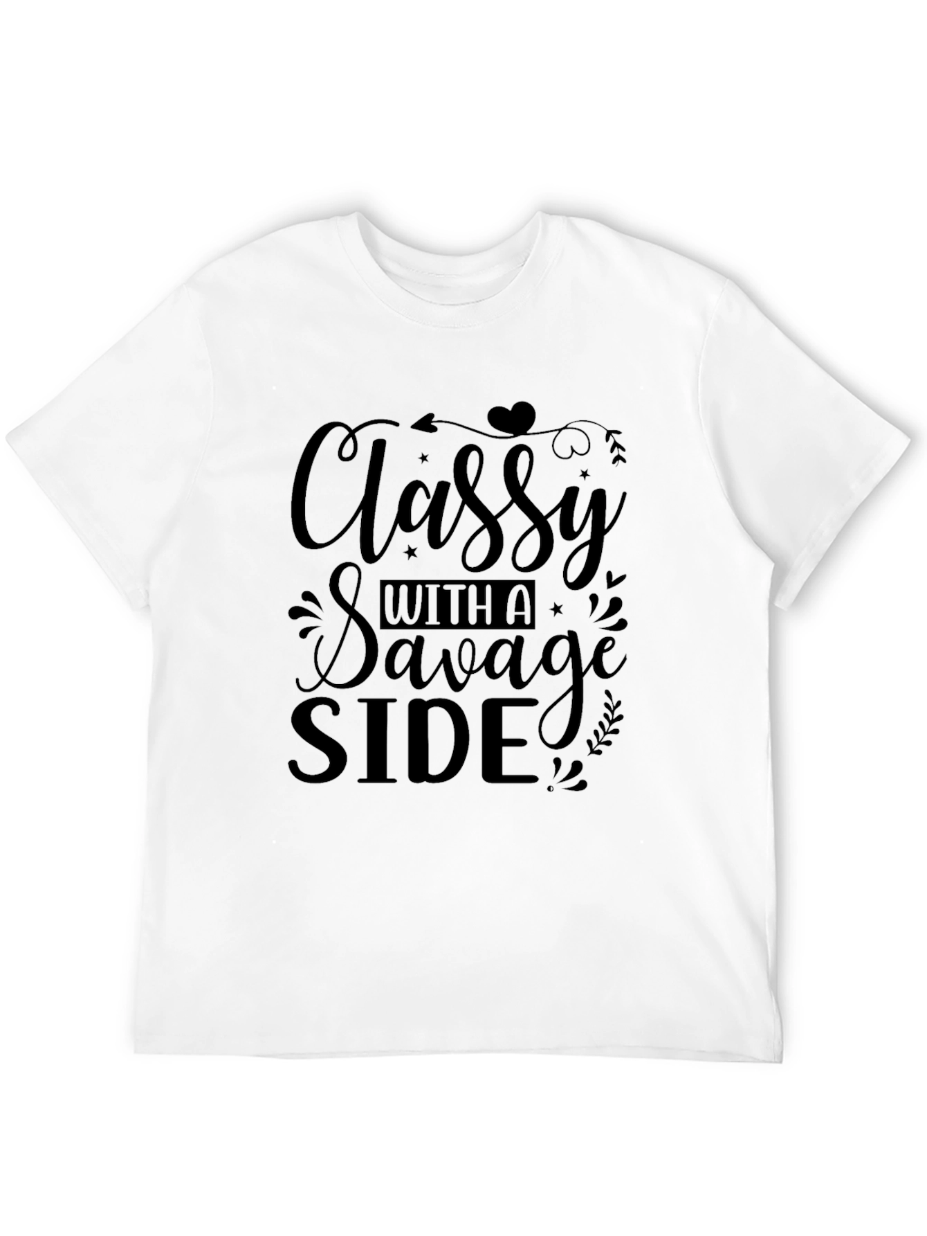 Classy with a Savage Side Black Graphic Tee
