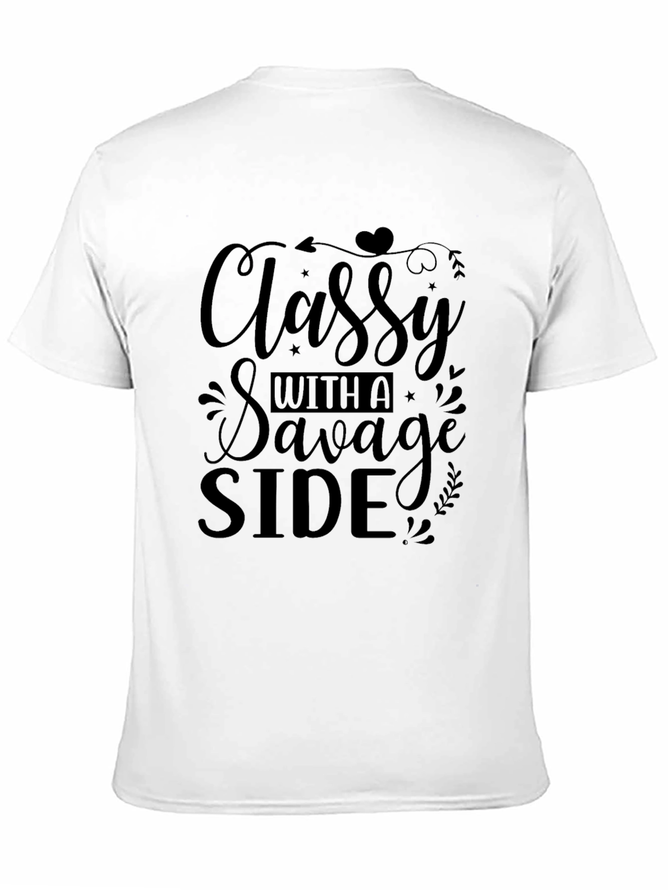 Classy with a Savage Side Black Graphic Tee