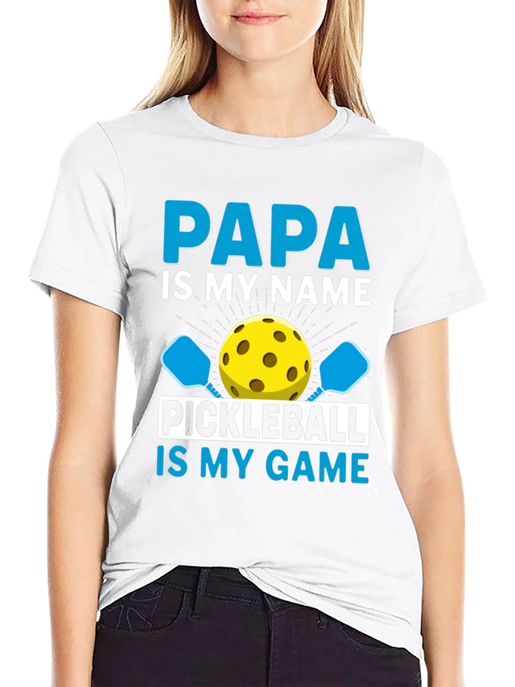 Papa Pickleball T-Shirt - Funny Dad Gift