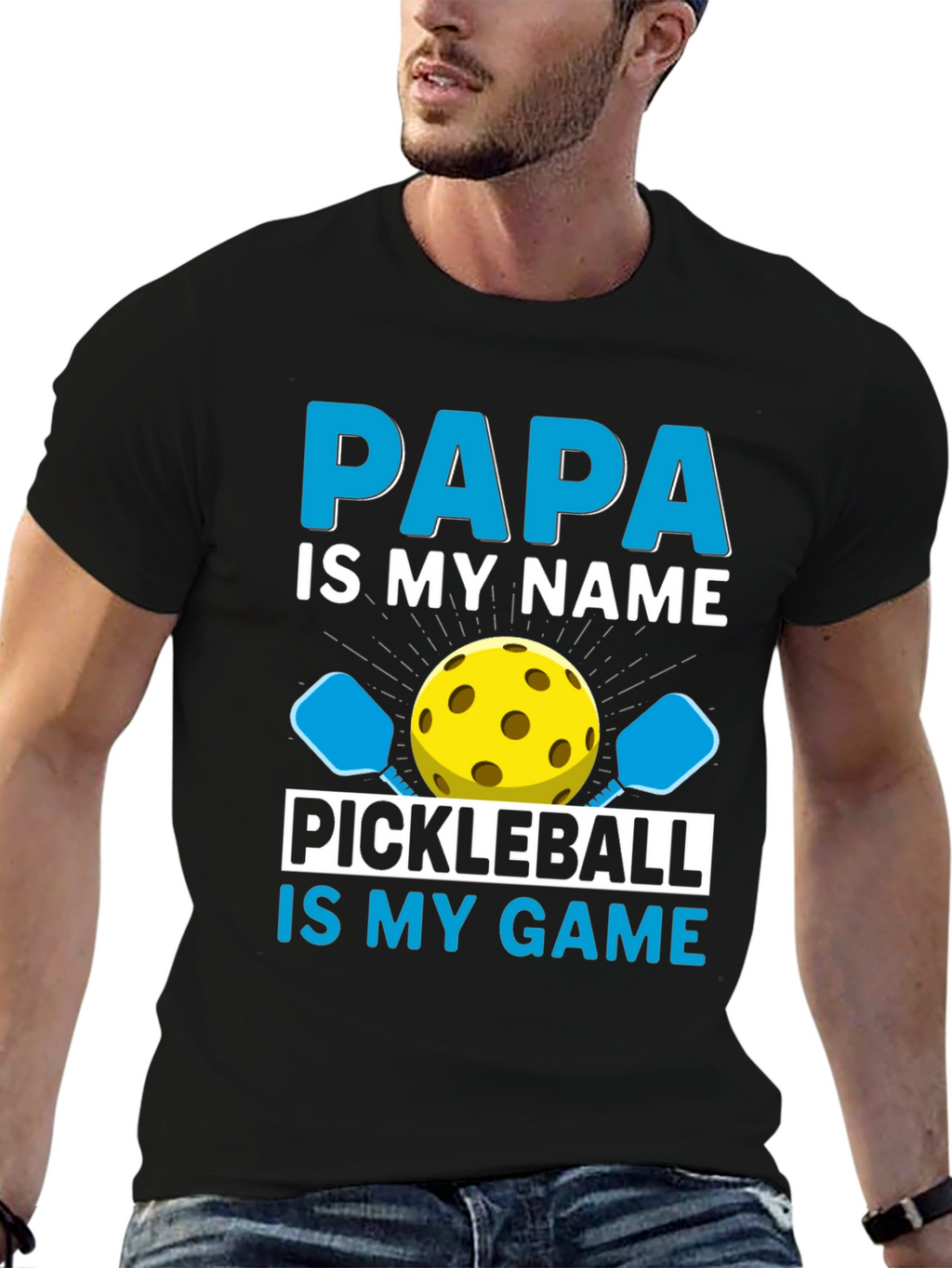 Papa Pickleball T-Shirt - Funny Dad Gift