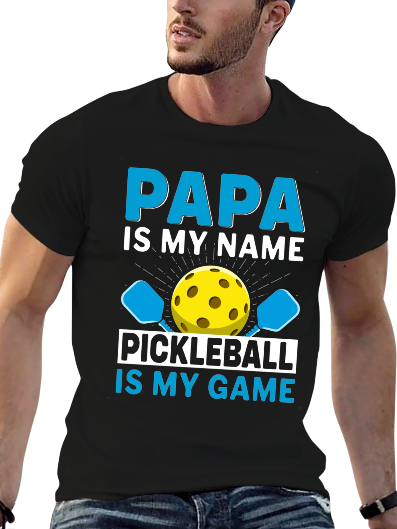 Papa Pickleball T-Shirt - Funny Dad Gift