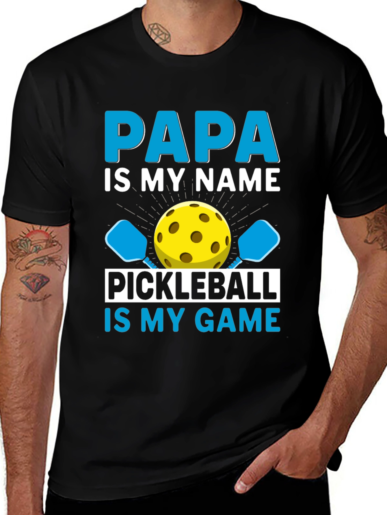 Papa Pickleball T-Shirt - Funny Dad Gift