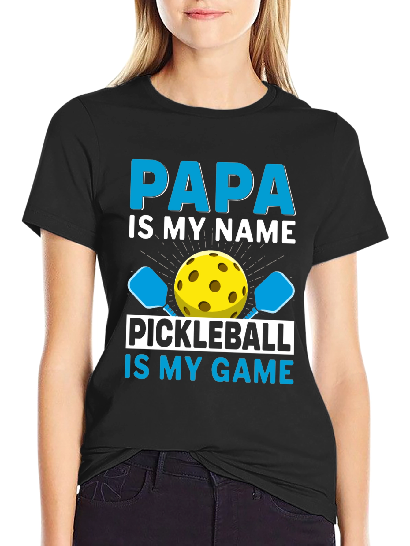 Papa Pickleball T-Shirt - Funny Dad Gift