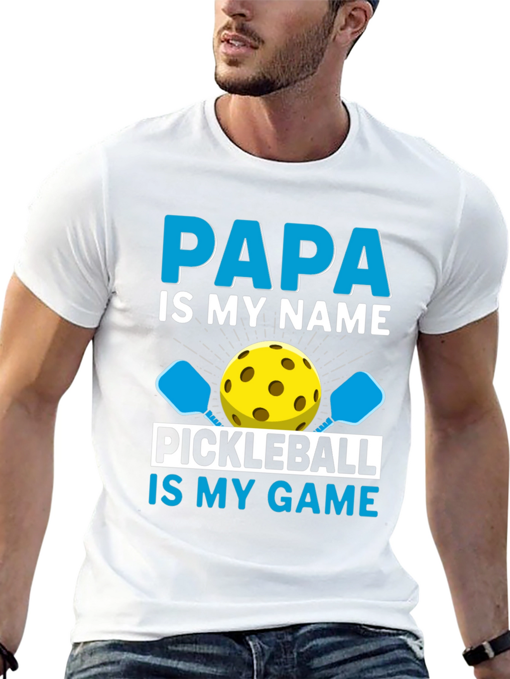 Papa Pickleball T-Shirt - Funny Dad Gift