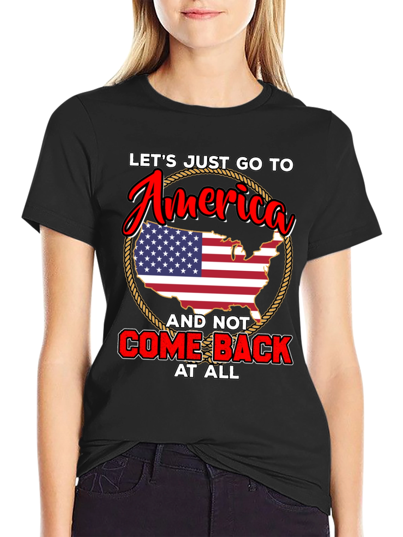 America Graphic Tee - USA Patriotic T-Shirt