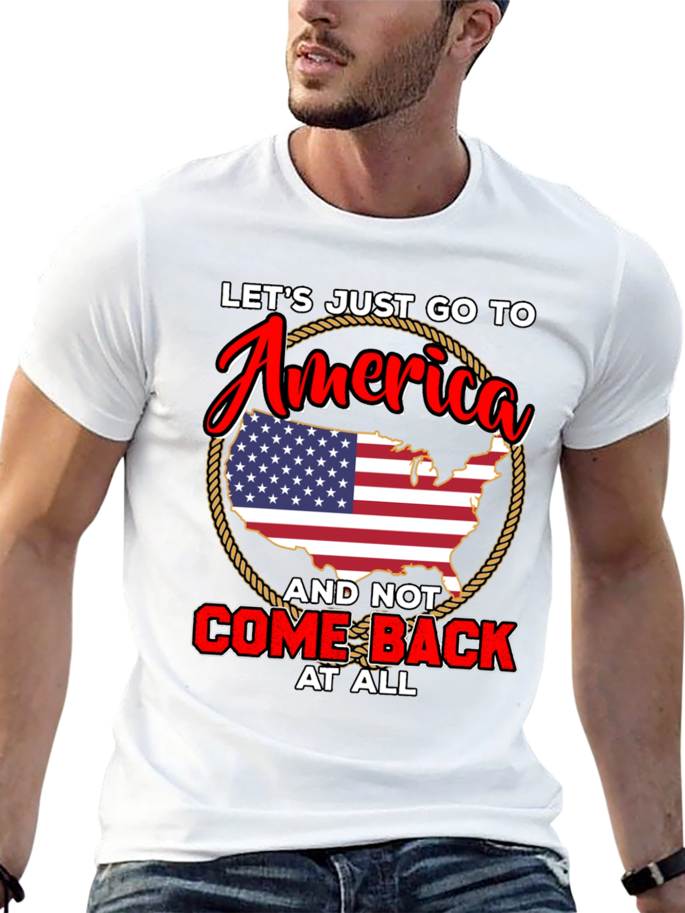 America Graphic Tee - USA Patriotic T-Shirt