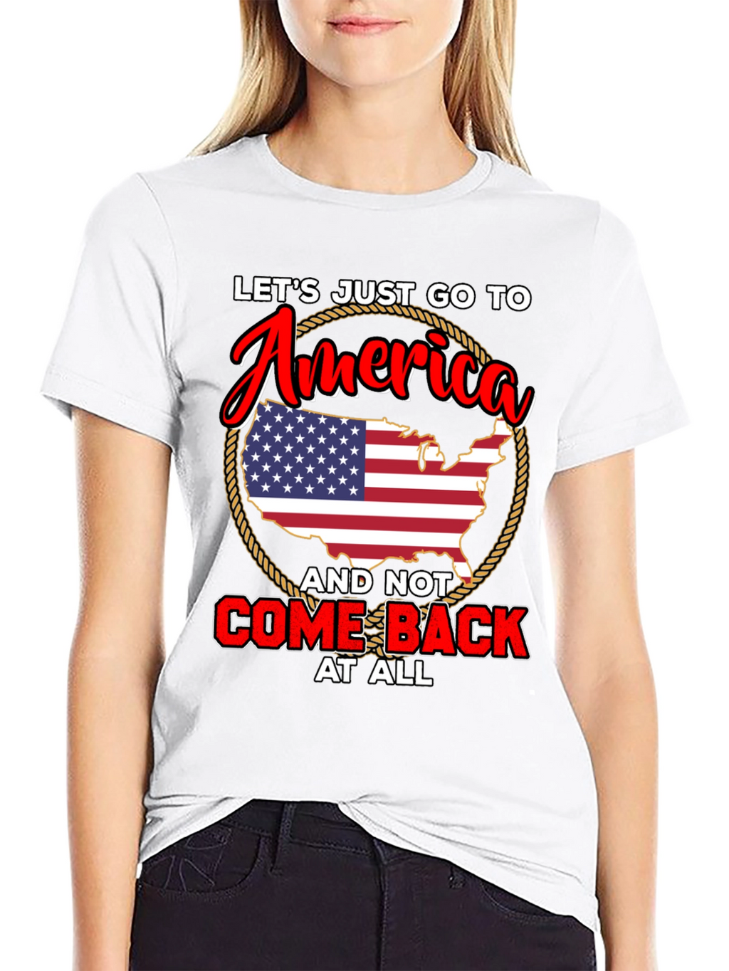 America Graphic Tee - USA Patriotic T-Shirt