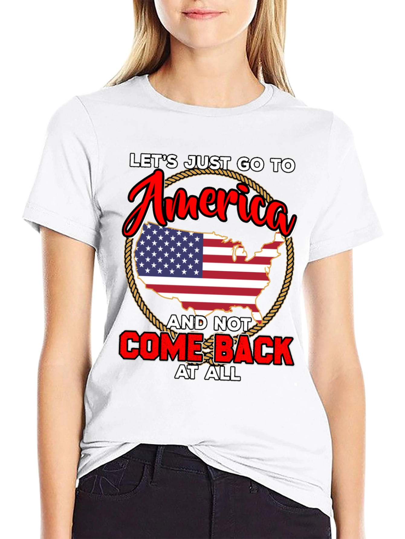 America Graphic Tee - USA Patriotic T-Shirt