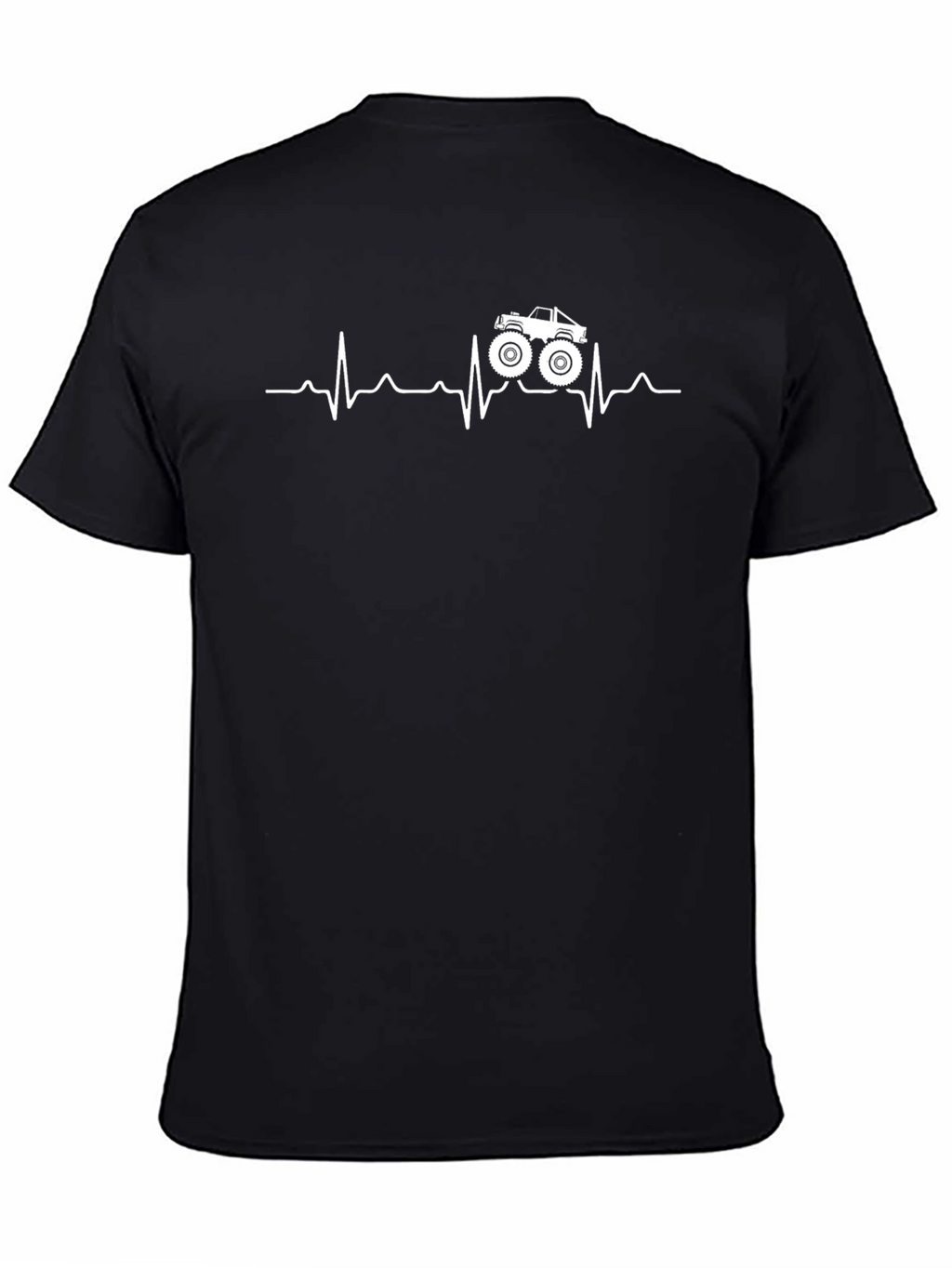 Monster Truck Heartbeat T-Shirt - Black