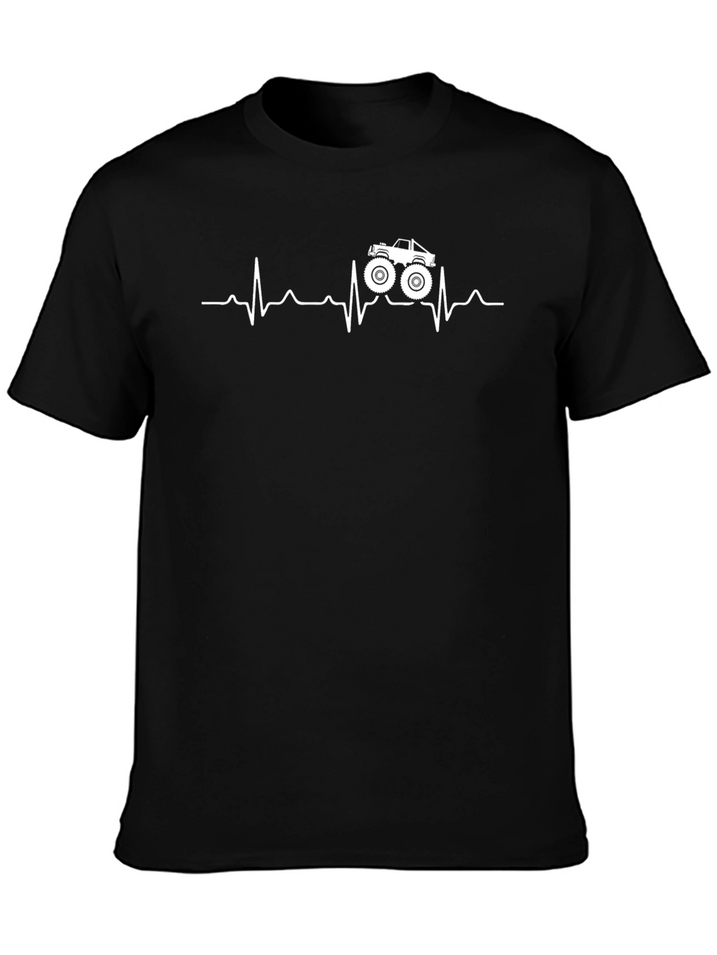 Monster Truck Heartbeat T-Shirt - Black